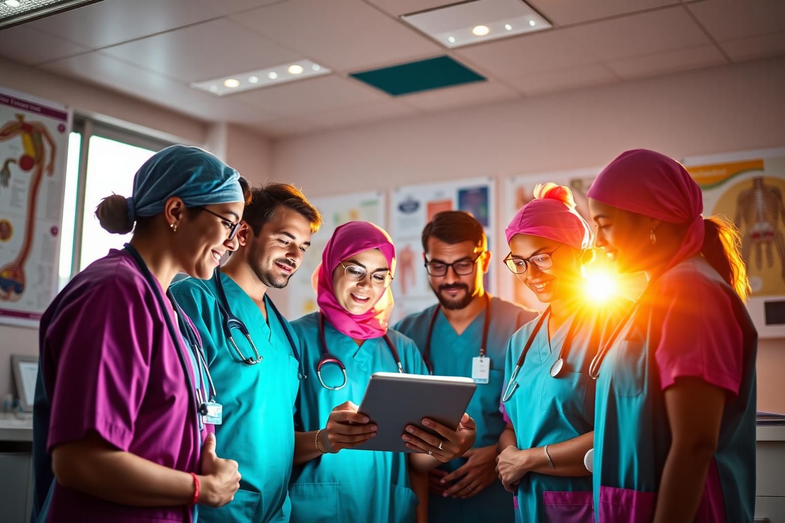 Physician using Critical Care Online on a laptop